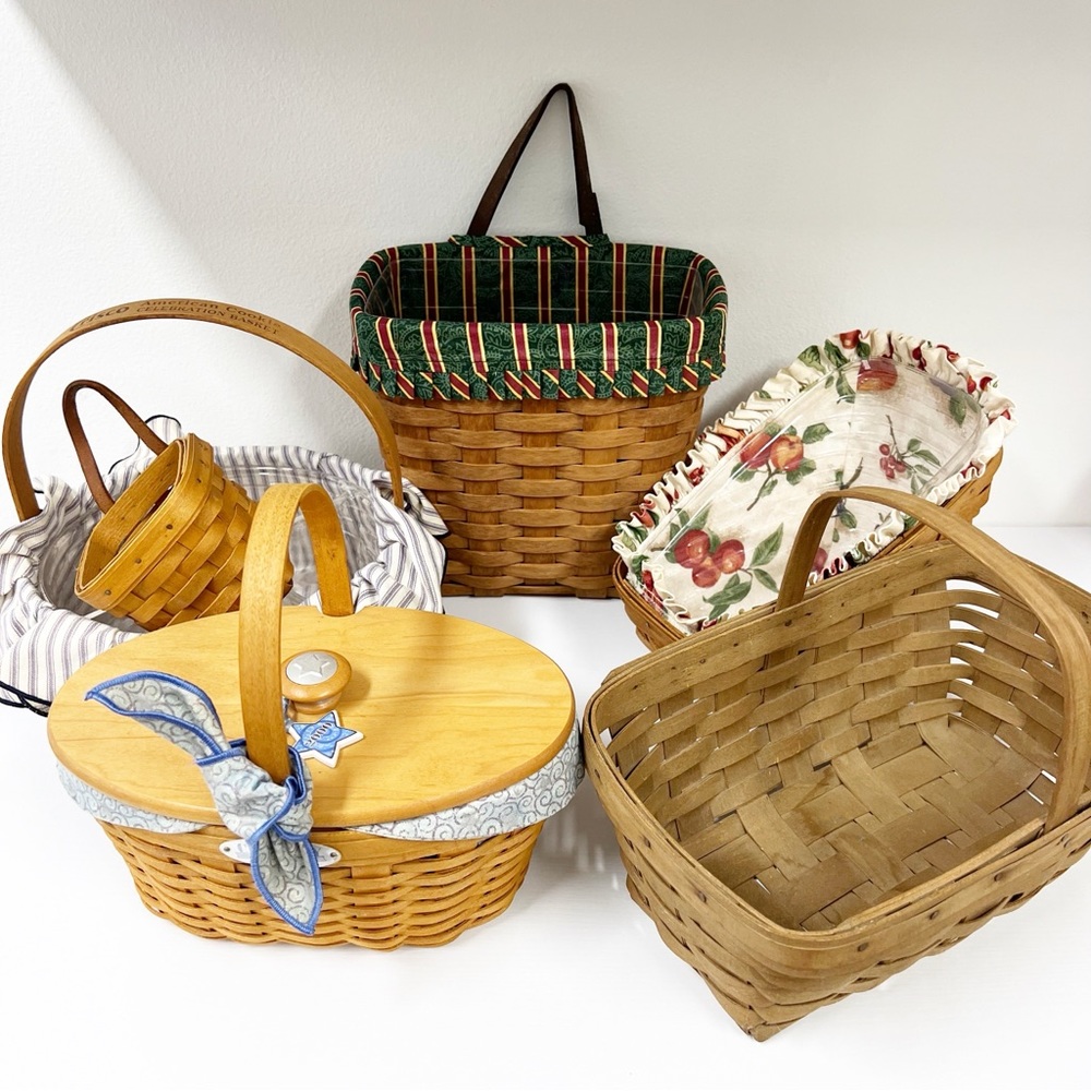 Longaberger Basket Lot Crisco Century Liner Hanging Collectible